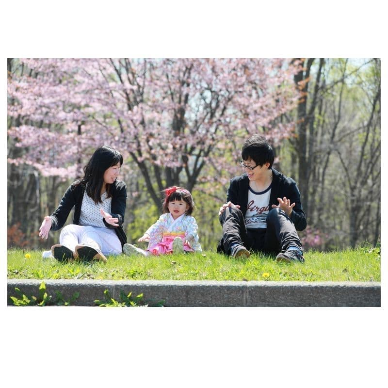 桜の季節ファミリーフォト