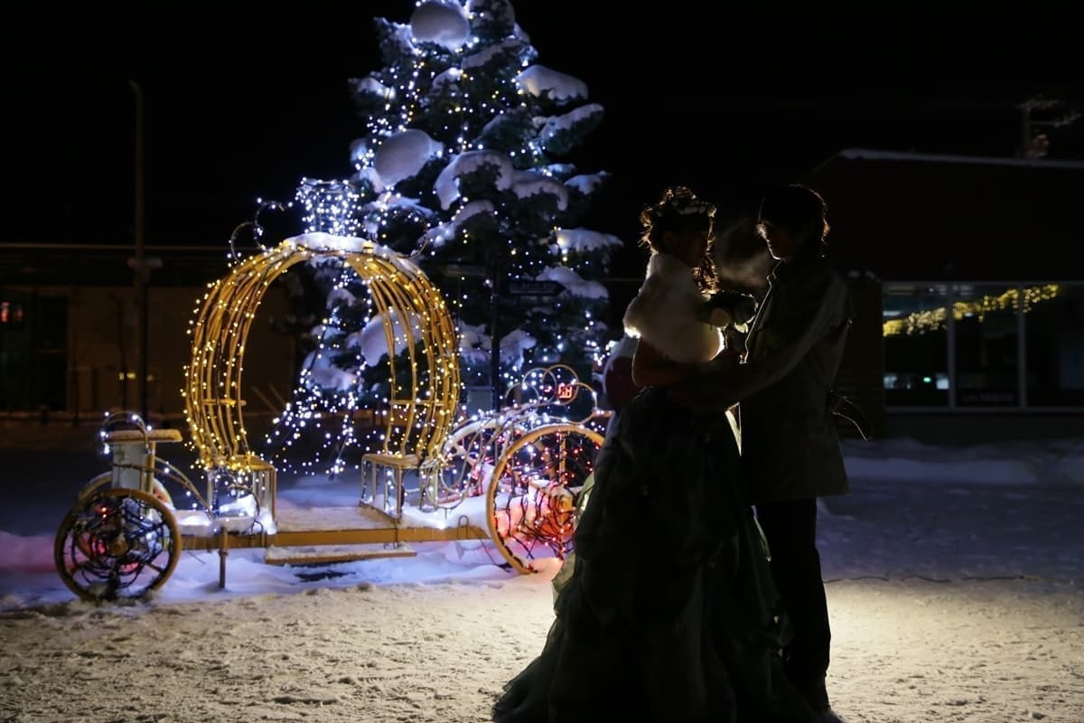 真冬の北海道ウェディングフォト